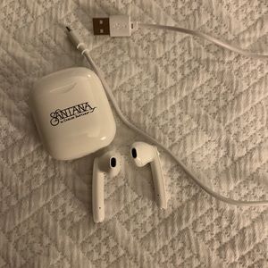 Carlos Santana Wireless white ear buds earbud headphones